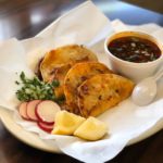 Close-up of freshly cooked San Jose CA Mexican food at El Grullo Restaurant served hot with homemade tortillas and salsas